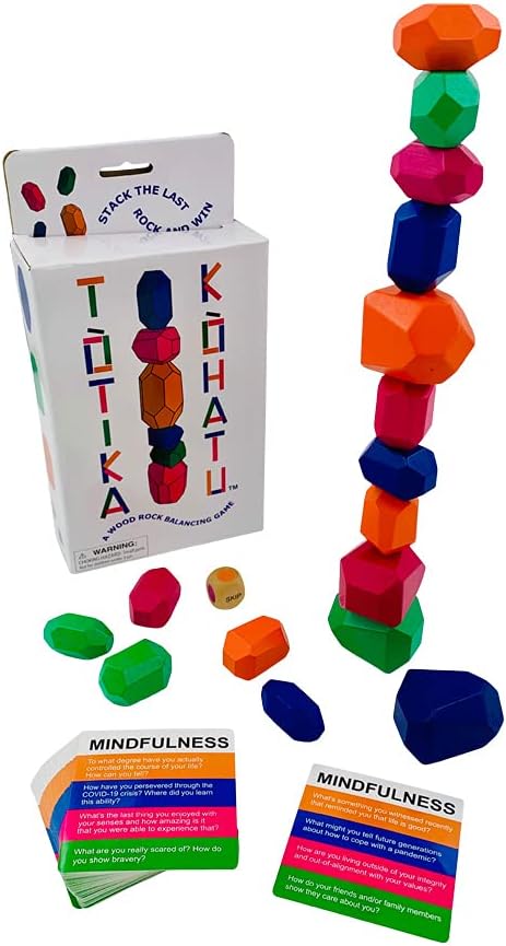 YEHUA! Totika Kohatu - A Wood Rock Stacking Game Promoting Mindfulness
