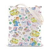 KUIYAI Magic Bus Inspired Tote Bag Teacher Appreciation Canvas Bag Frizzle Teacher Coquette Bus Lover Gift (MagicSchoBusToteS)