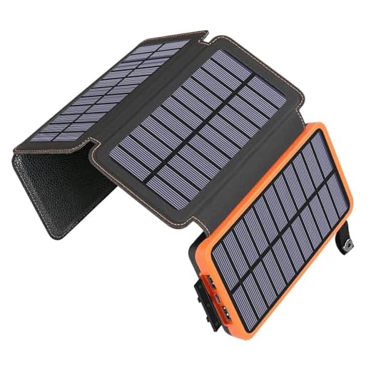 ADDTOP Solar Charger 25000mAh Portable Solar Power Bank with Dual 2.1A Outputs Outdoor External Battery Pack Compatible Most Smart Phones, Tablets and More