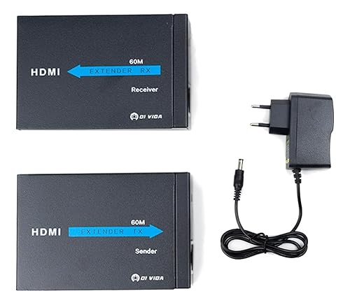 Extensor HDMI Cabo de Rede Rj45 60mts Full HD 1080p Cat5e Cat6 HDTV Bivolt BAISEC