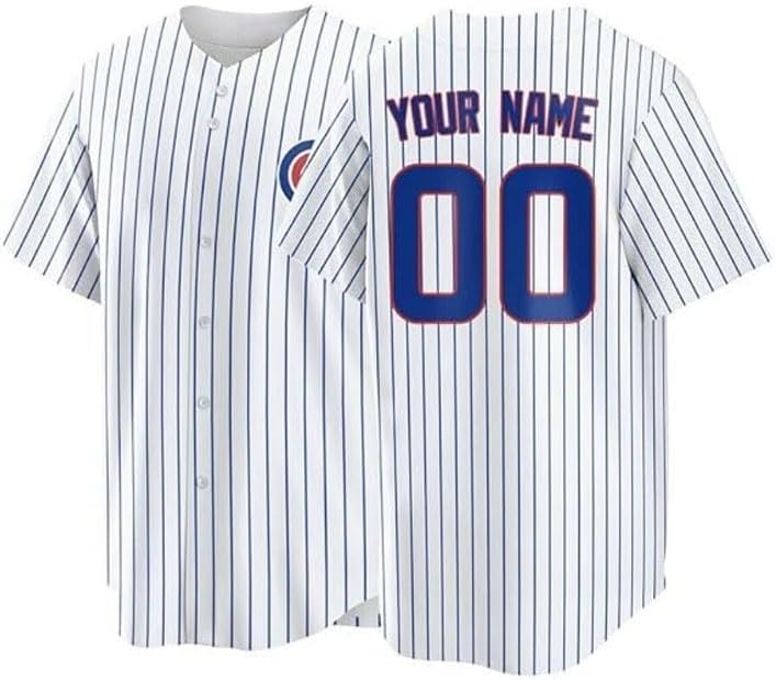 Custom Baseball Jersey Personalize Player Name and Number on Jersey Back for Men Women Youth White