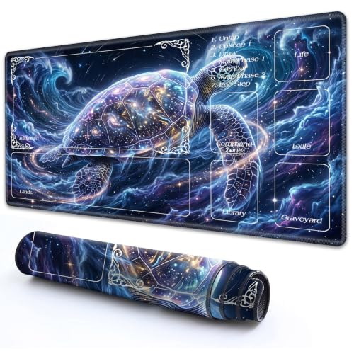 for MTG TCG Playmat with Zones 35.5 x 19.7 Inch Trading Card Game Mat
