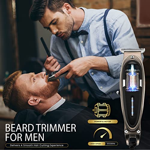 BARBOSSO Beard Hair Trimmer Men Rechargeable via USB-C, 90 Min Battery, Cordless Clippers, Mens Electric Shaver Razor - Image 4