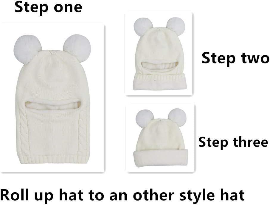 Baby Winter Hat Scarf Set, Unisex Infant Toddler Kids Hat Scarf - Image 4