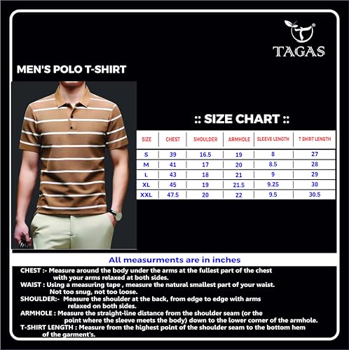 Image of TAGAS Men's Short Sleeve Polo Shirt, Button Up Collar | T-Shirt for Mens | Casual T Shirt for Men | (MT-7)