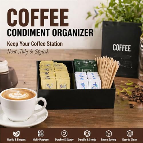 BinaryABC Sugar Packet Holder, Coffee Bar Tea Bag Organizer Box - image 3