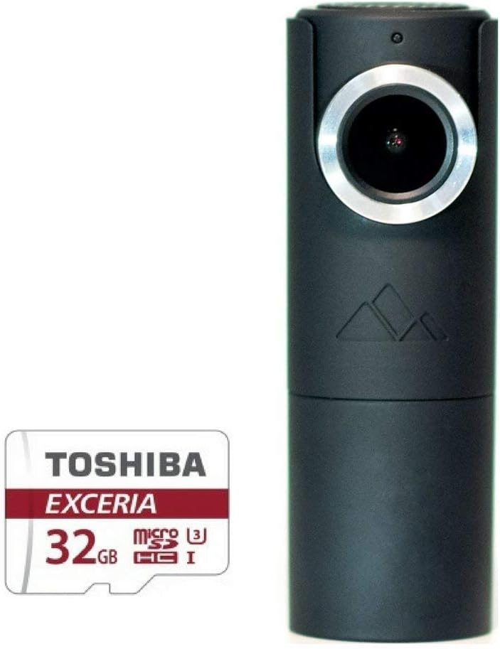 GOLUK T3 Charcoal Black Mini Wi-Fi Dash Cam Compact Full HD 1080P Car DVR Vehicle Camera with Built-in Supercapacitor, G-Sensor, Snapshot Button, Night Vision, Loop Recording, Parking Monitor 32G