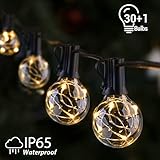 💡【Amplia Aplicación y Paquete Precioso】Esta luz guirnalda trata de su mejor opción para boda, cumpleaños, fiesta de navidad, bailes, comidas al aire libre en decorar su hogar, patio, césped, árbol de Navidad y cualquier lugar que le guste y crear ambiente hermoso y romántico. El paquete viene con una bombilla adicional para su reemplazo y una caja con algodón perlado para evitar eficazmente el posible daño durante el transporte.