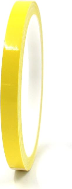 Finest Folia, 10 metrów, paski ozdobne do samochodu, motocykla, łodzi, modelarstwa, wybór kolorów, paski dekoracyjne, paski boczne 8mm Breite żółty siarkowy