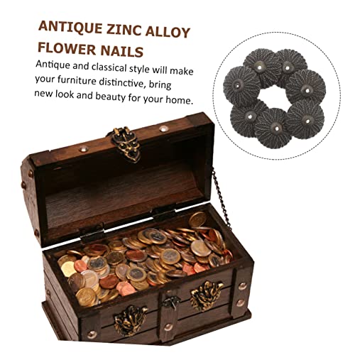 Cubtol 50Pcs Flower Spacer Nail Flower Decor Thumb Tacks Decorative Home Décor Upholstery Pin Washer Furniture Hardware Upholstery Tack Washer Upholstery Nails Washer Furniture Pin Washer #TOP1