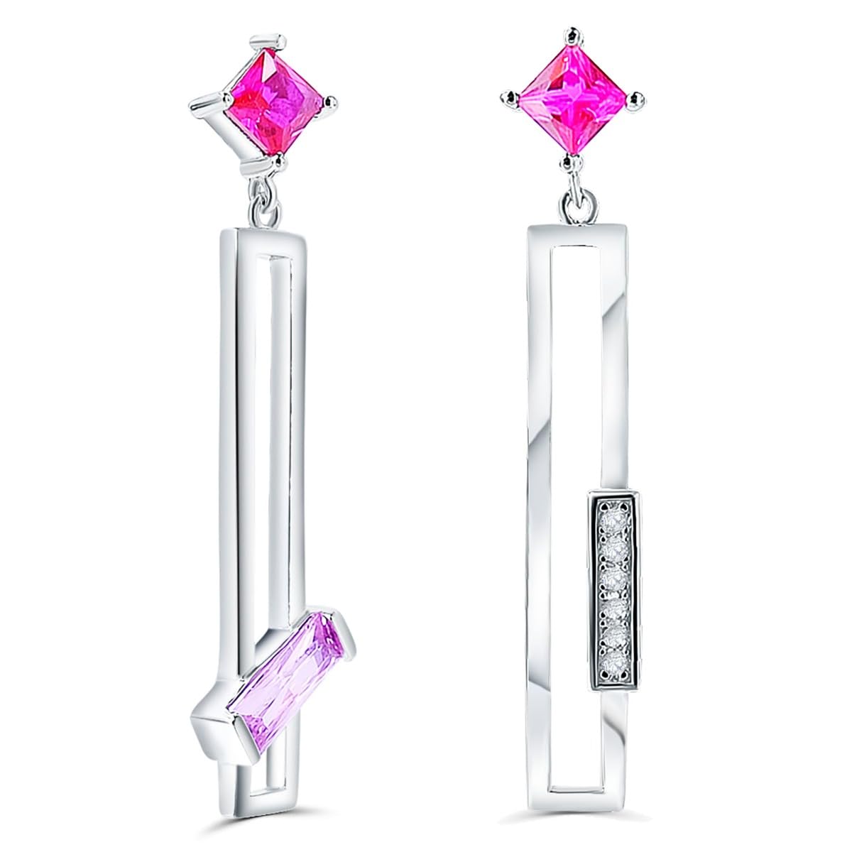 Rosegold Charm Anhänger 2 Stück 925 Sterling Silber Rot Mark