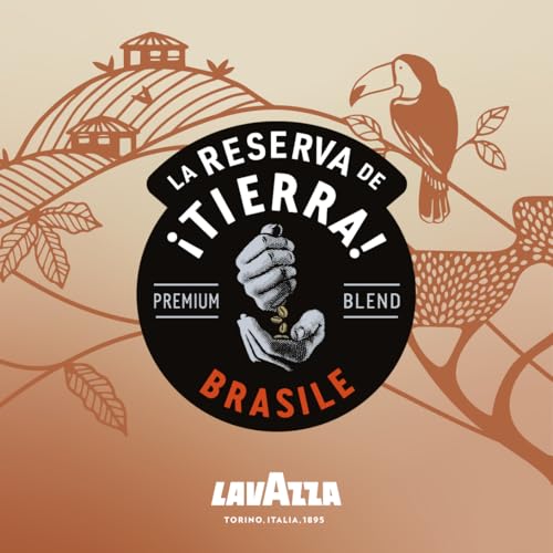 Image of Lavazza Tierra Brasile | Whole Roasted Bean Espresso | Traditional Drum Roasting | 1Kg Pack (Pack of 3)