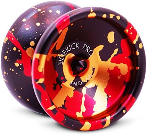 Sidekick Yoyo Pro Splashes Professional Aluminum UNresponsive YoYo (Black / Red / Gold)