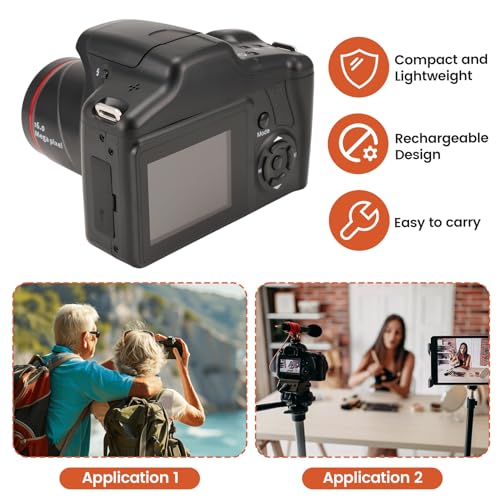 Appareil Photo Numérique Vlog Camera Photography Zoom Numérique 16 X 720P HD SLR Camera Anti-Shake Photo Cameras pour Diffusion en Direct – Image 3