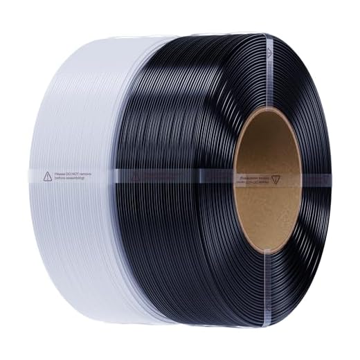 Creality 2kg Black & White PETG Filament Refill 1.75mm, 3D Printer Filament, Spool-Free for Bambu Lab Reusable Spools, High Precision ±0.03mm, Odorless & Moistureproof