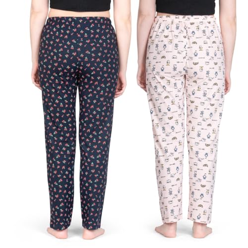 Image of ARIEL Women's Cotton Printed Pyjama pack of 2