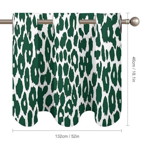 Cortinas de estilo asiático exóticas con puntos verdes de grafito, pack de 2 6