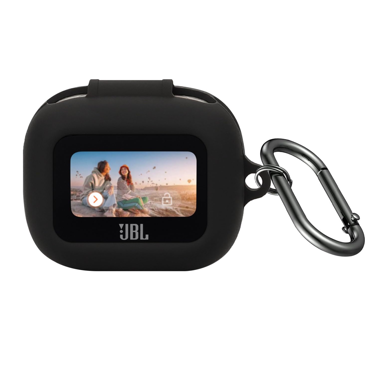 SaharaCase Venture Series Silicone Case for JBL Live Buds 3 Earbuds - Ergonomic Closed Design, Triple Silicone Material Composition, Carabiner Clip -