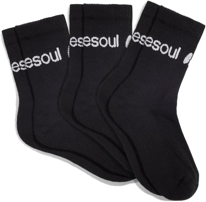 doublesoul Men & Women 3 Pack Crew Socks; Organic Cotton