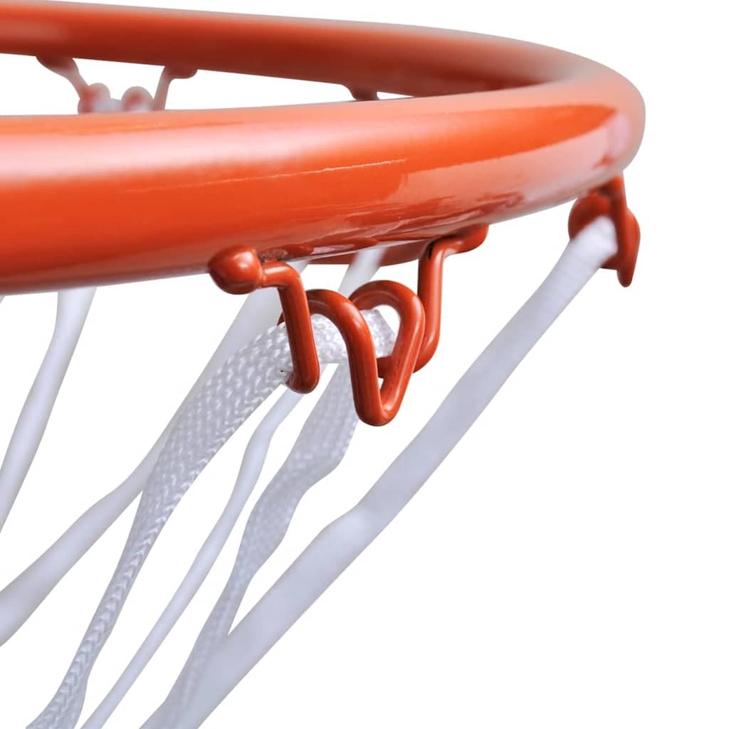 vidaXL Aro de Baloncesto con Red de Acero Naranja 45 cm Canasta de Basket