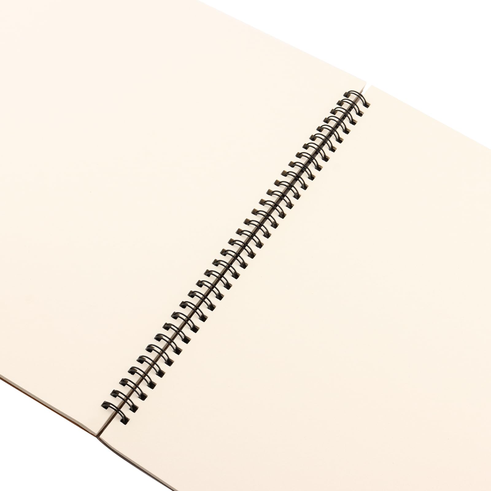 ZEONHEI Paquete de 6 cuadernos de bocetos en espiral A3 en blanco, 30 hojas/60 páginas de bloc de bocetos A3 de 160 g/m², bloc de dibujo con cubierta de papel kraft marrón para pintar, bocetos, dibujo