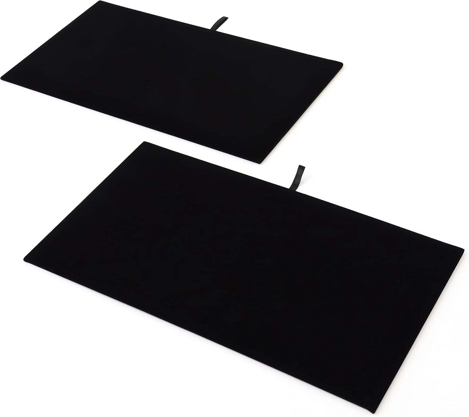 Black Velvet Jewelry Display Pad for 7.5" W x 14 L Size Trays (Quantity 6) (6, Black)