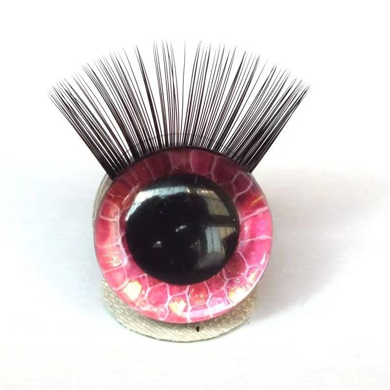 Simulation of Eyes, Foreign Trade 10 Cobra Gasket with Eyelash Toy Safety Eyes Toy Accessories Eyelash Eyeball. (Color : 8, Size : 30mm)