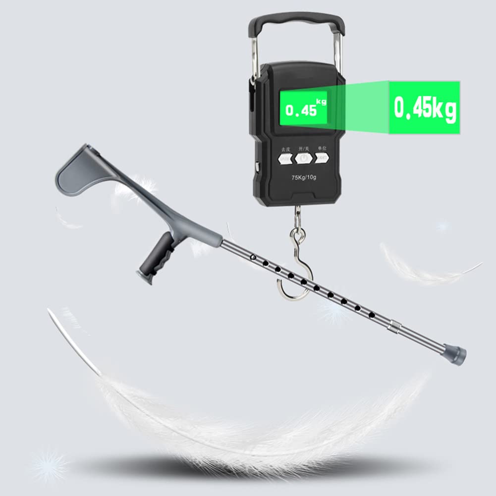 NGD Muleta de Codo de Aluminio para Adultos(x1 Unidad),Muleta Ortopédicas Plegable con Cuentas Reflectantes,Muleta para Caminar Ergonómicos-Regulables en Altura