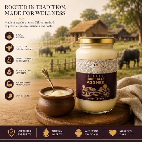 Image of Vaideek Pure Cow Ghee | Bilona Cow Ghee | Made in Earthen Pots (Buffalo Ghee, 1 Litre)