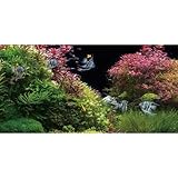 AWERT 30x18 inches Seagrass Aquarium Background Pink Aquatic Plant River Bed & Lake Fish Tank Background Vinyl Background