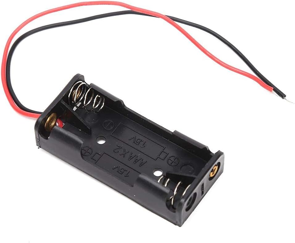 10 Stück Batteriehalter Mit Langen Kabeln - Für 2x AA (Mignon) Batterien, Praktisch Für Elektronikprojekte