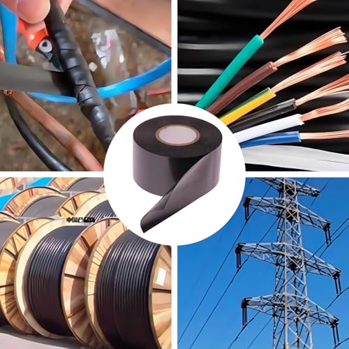 Image of 3 PCS Black Electrical Tape, 3 /4 inch x 66ft, Waterproof, Professional Grade PVC Electric Tape for Wire Insulation, Electrical Tape for Resistant to Abrasion, Moisture, Corrosion, Alkalies