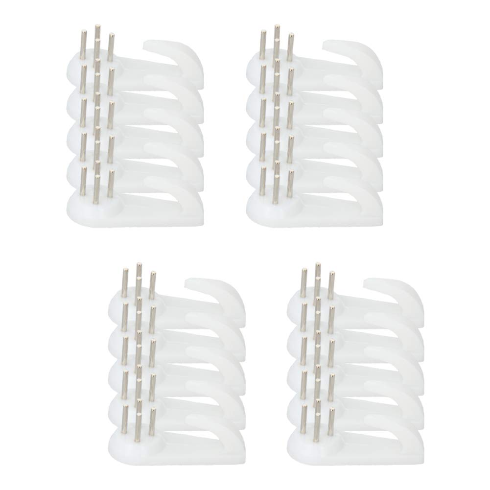 Aicosineg Hardwall Hanger Mount Non-Mark Hook Photo Picture Frame Hanger for Fasteners Wall Wallpaper Walls Concrete Hooks Wooden Doors Hardware Medium White Tone 30pcs