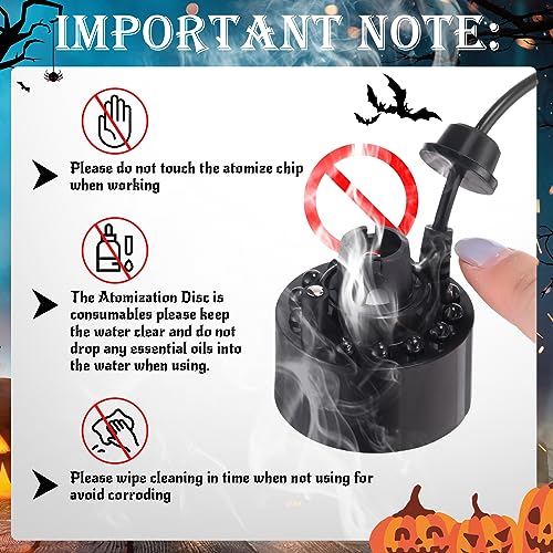 Vihose ANB-VIHOSE-0408 2 Pcs Halloween Mist Maker Fogger Small Ultrasonic Fog Machine Halloween Water Fountain Cauldron Pond Fog thumb #3