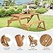 GYMAX Picnic Table, 2 in 1 Convertible Picnic Bench Table