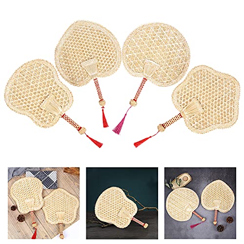 Ventaglio intrecciato in paglia di grano a mano