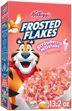 Frosted Flakes Kellogg's Strawberry Milkshake Cereal 374 gm