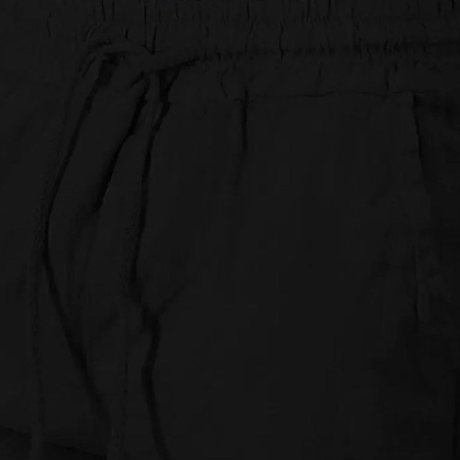 DGHM-JLMY Men's Loose Linen Drawstring Sports Beach Shorts Casual 1/2 Length Relaxed Shorts Flat Front Elastic Shorts Pocket