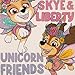 Paw Patrol Shirt for Girls, Liberty and Skye Long Sleeve Tshirt, Cotton Kids Tshirt, Cute Unicorn Clothes, Beige 4