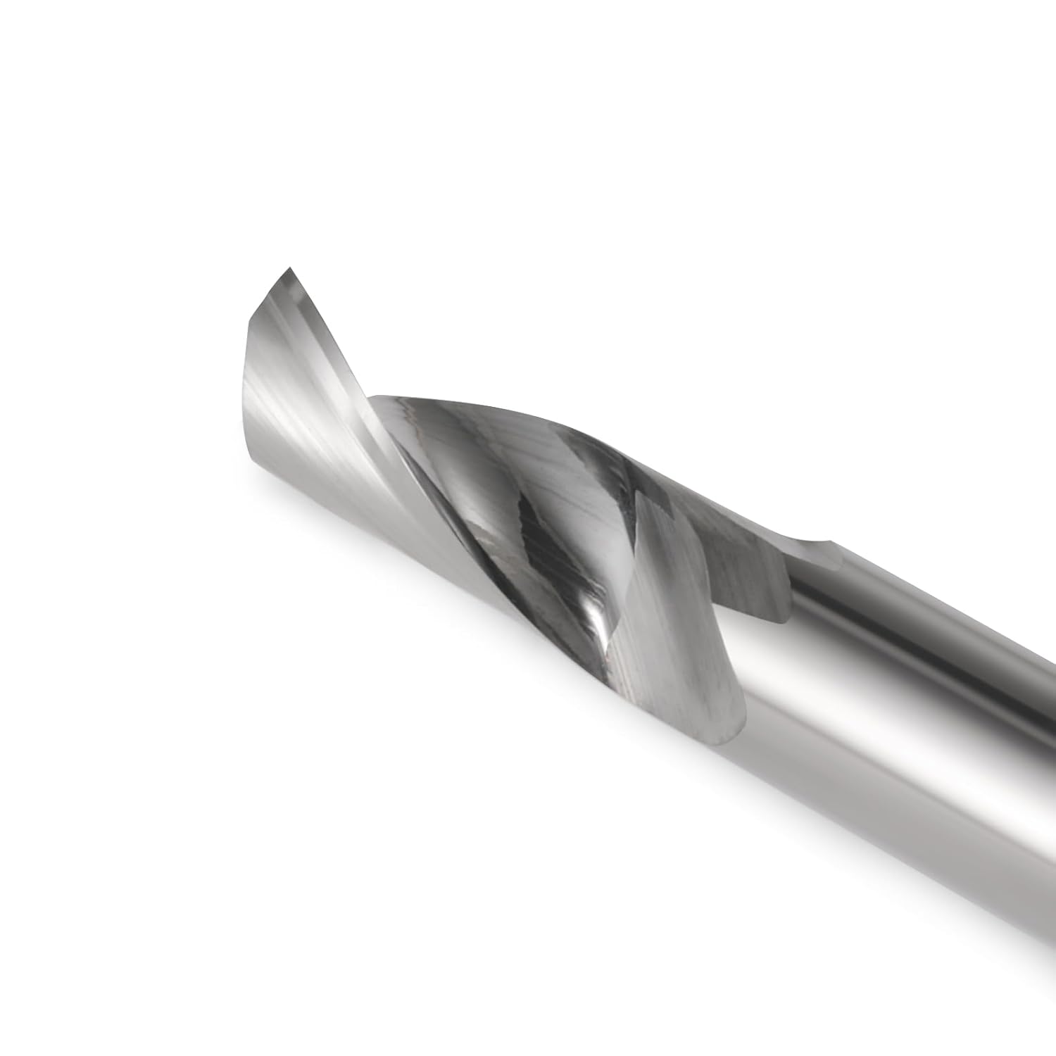 HOZLY 1/8 Shank CNC Router Bits O Flute End Mill Single Flute Spiral Router Bit Up Cut Milling Cutter with 1/8 Inch Cutting Diameter Router Bit Set for Aluminum Cutting Pack of 10 (3.175x3.175x17mm)