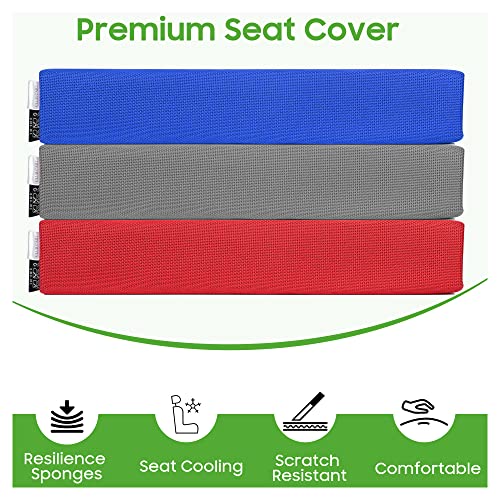 10L0L Club Car Front Seat Cover-Premium Leather, Cooling Breathable Moisture-Proof For Golf Cart Club Car Ds (Blue & Black) #TOP1