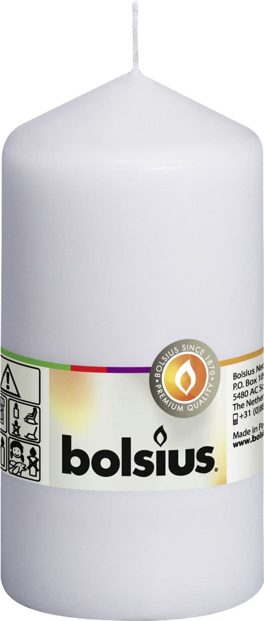 Bolsius White Pillar Candle (13 X 7Cm) (White)