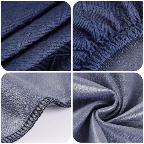 Image of YISUN Stool Covers Rectangle - 2 Pack Stretch Waterproof Saddle Seat Cover Counter Bar Stools Bar Chairs Covers Kitchen Island Chairs Cushion Protector