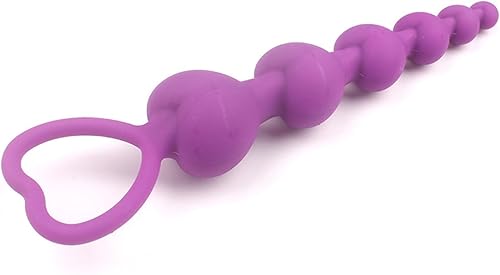Miniatura 8 de Perlas de corazón Enchufe anal suave Juguetes de ano Bolas grandes de silicona estimulantes del punto G Tapones para los glúteos Sexo para adultos