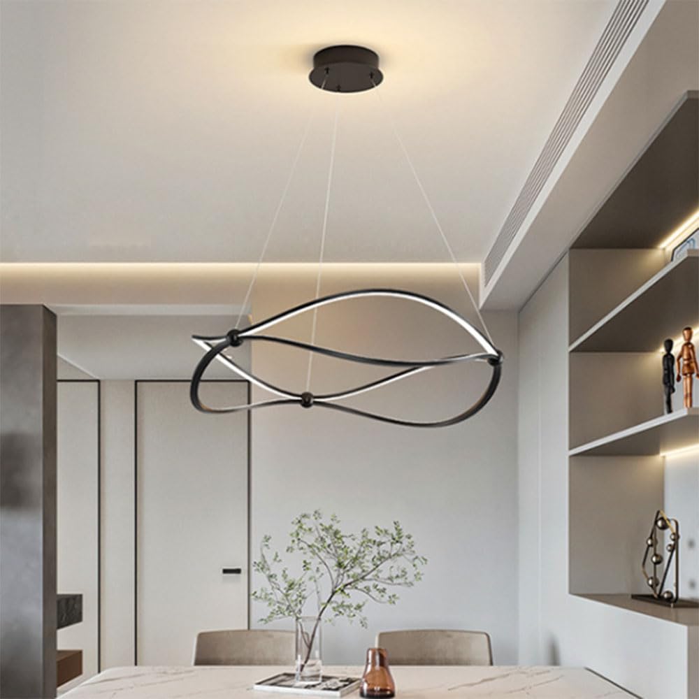 Luminaire suspendu linéaire à LED moderne et dimmable pour salle à manger