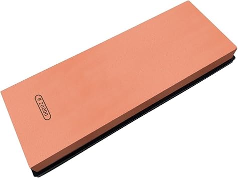 20000 Grit Japanese Knife Sharpening Stone for Mirror Polished Kitchen Whetstone with Non-Slip Base Chef Knife Water Stone for Utility Knife, Tools, Brown Size Small