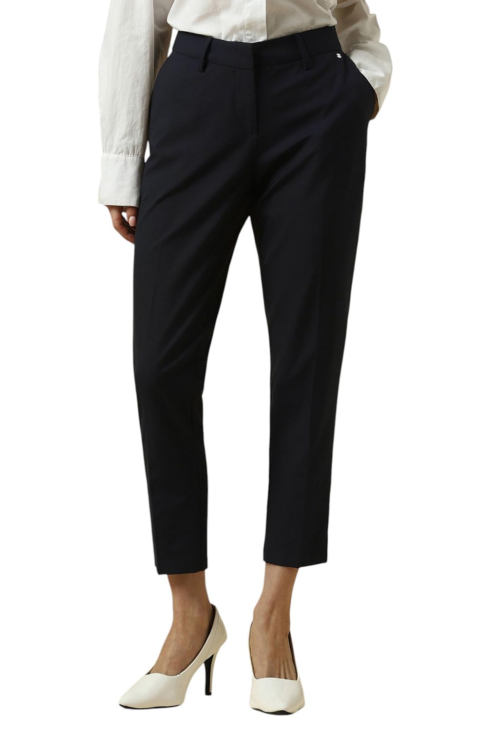 allen solly Women's Regular Fit Mid Rise Pants-picture-40