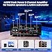 Romicta AK50 Stereo Audio Amplifier, 400W Home 2 Channel Bluetooth 5.0 Power Amplifier System, Home Amplifiers FM Radio, USB, Echo, Mic, SD Card, with Remote Control Home Theater Audio Stereo System