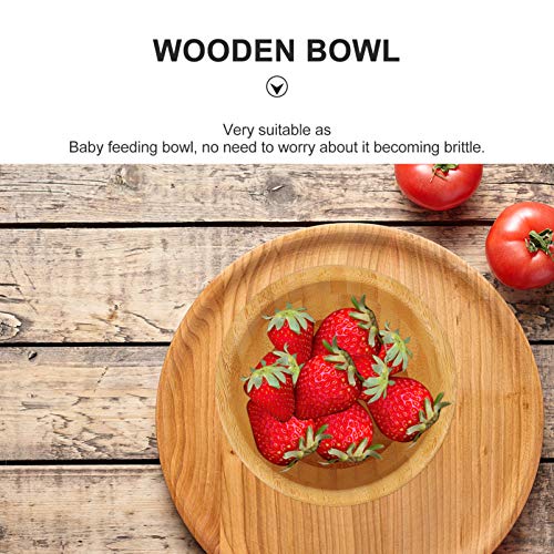 Hemoton Taças de Salada de Bambu para Saladas Sopa de Cereais Salada de Frutas Recipiente para Alime
