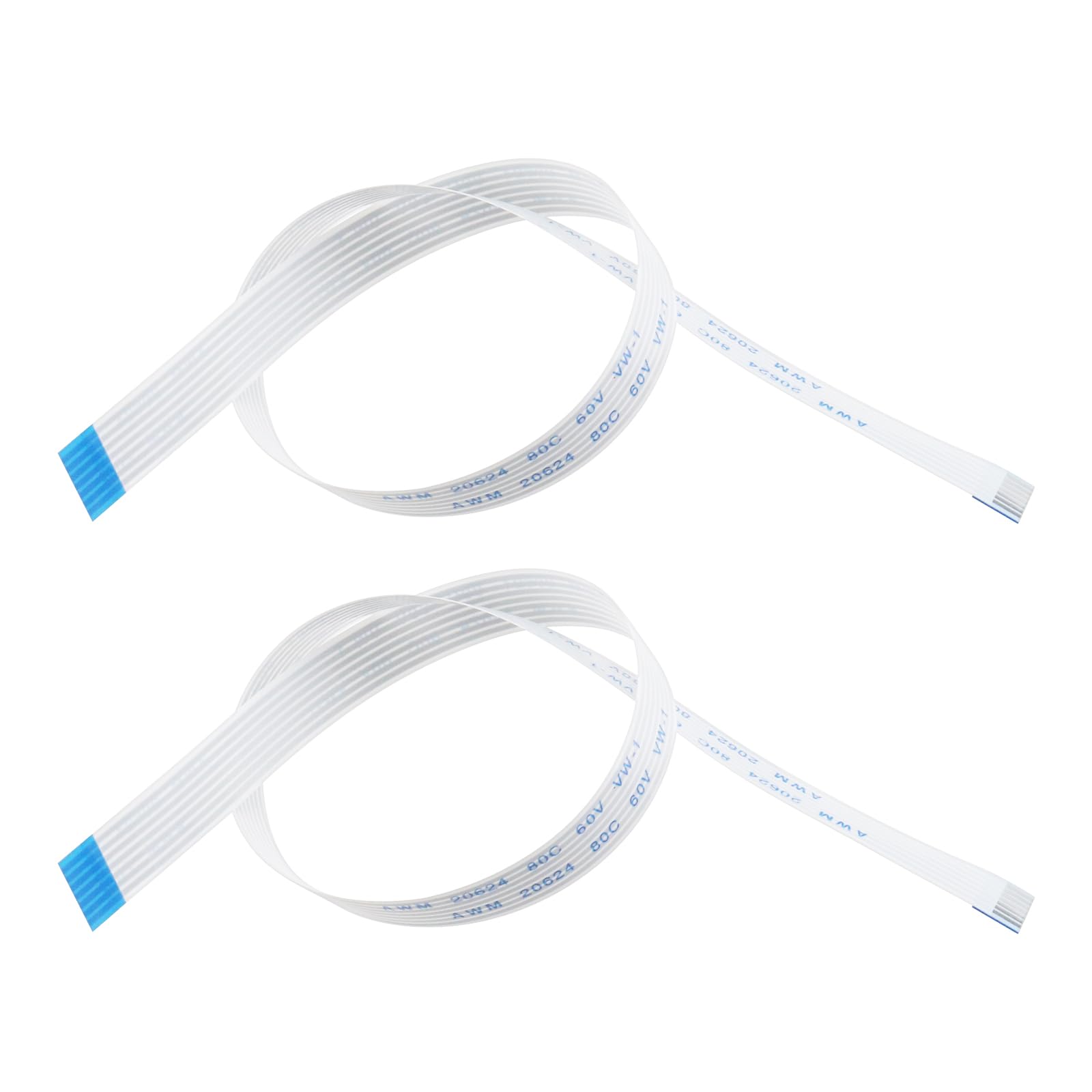 2pcs 7pin Power Reset Button Ribbon Flex Cable Replacement Controller Flex Cable Compatible with Sony PS2 30001-39001 Controller Repair Part